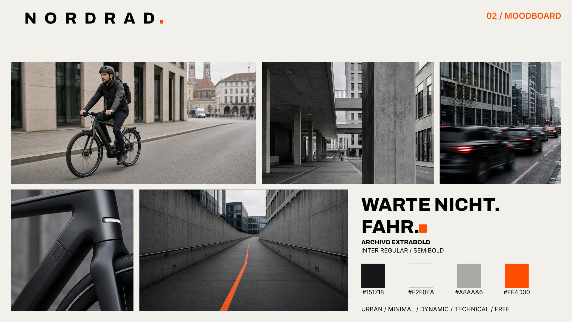 Moodboard der NORDRAD ONE Kampagne